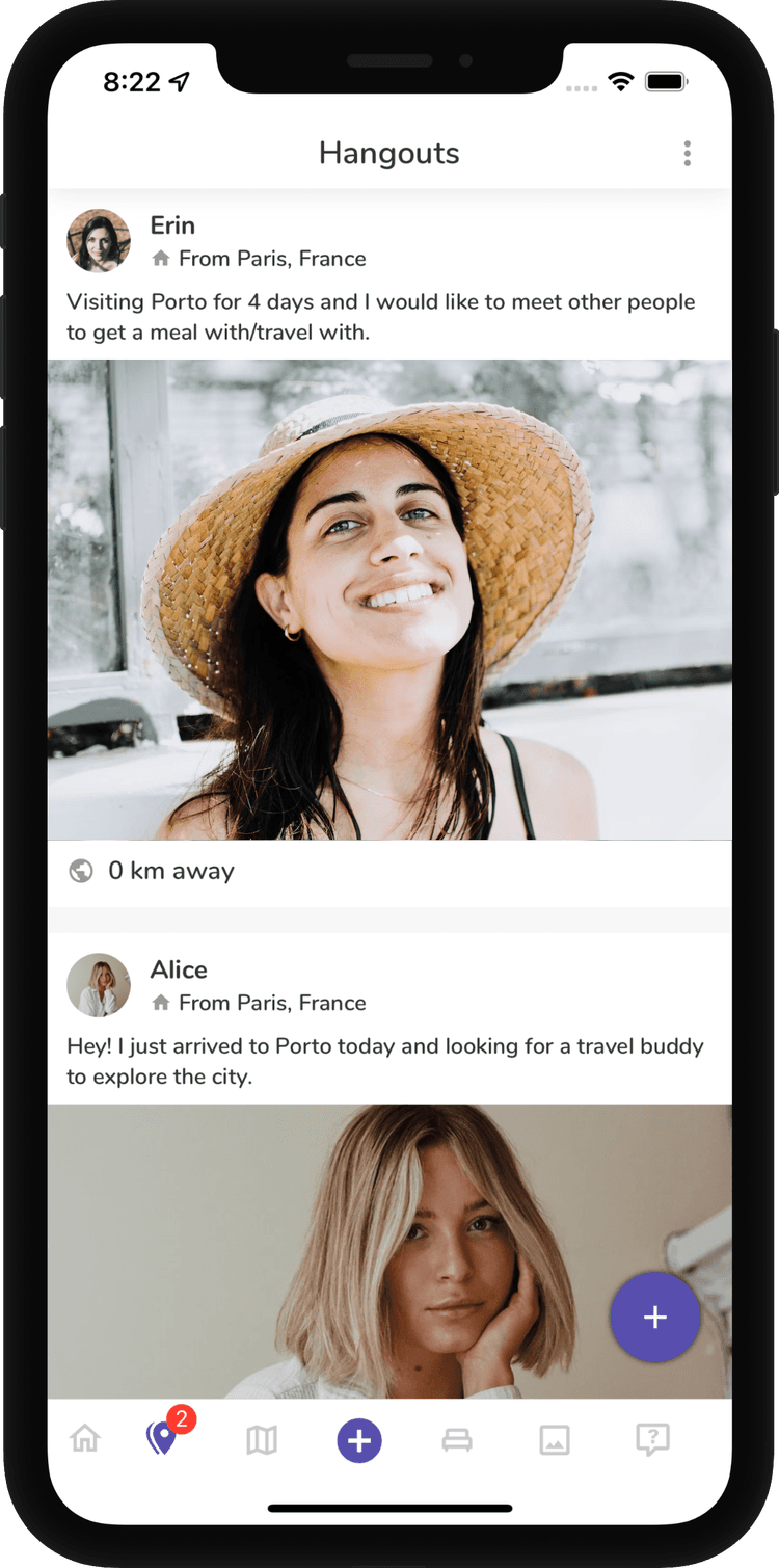 WING WOMAN - an app for solo female travellers